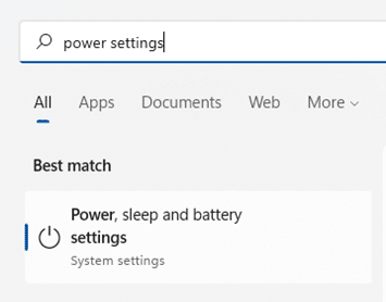 power settings